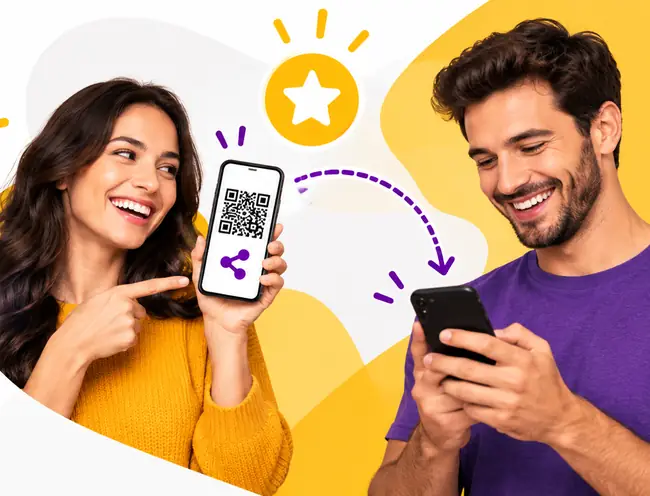 Clientes compartilhando o Programa de Indicações do Cartão Fidelidade Digital
